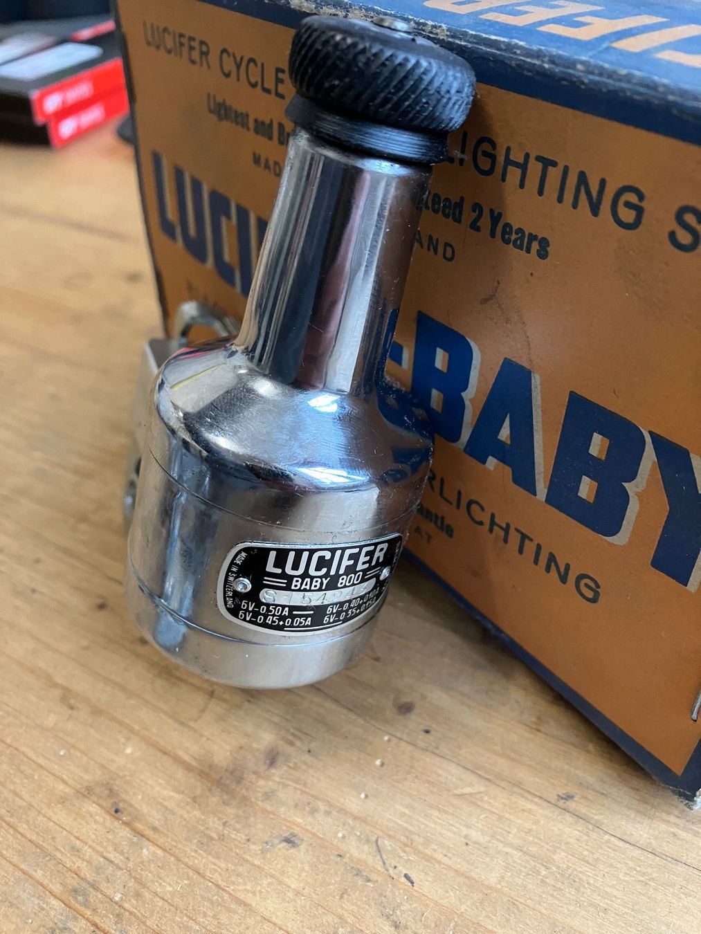 Pezzi di ricambio: NOS Lucifer Baby Dynamo – Nuovo e nell'imballaggio originale da Burgdorf venduto da intact-Velowerkstatt 1