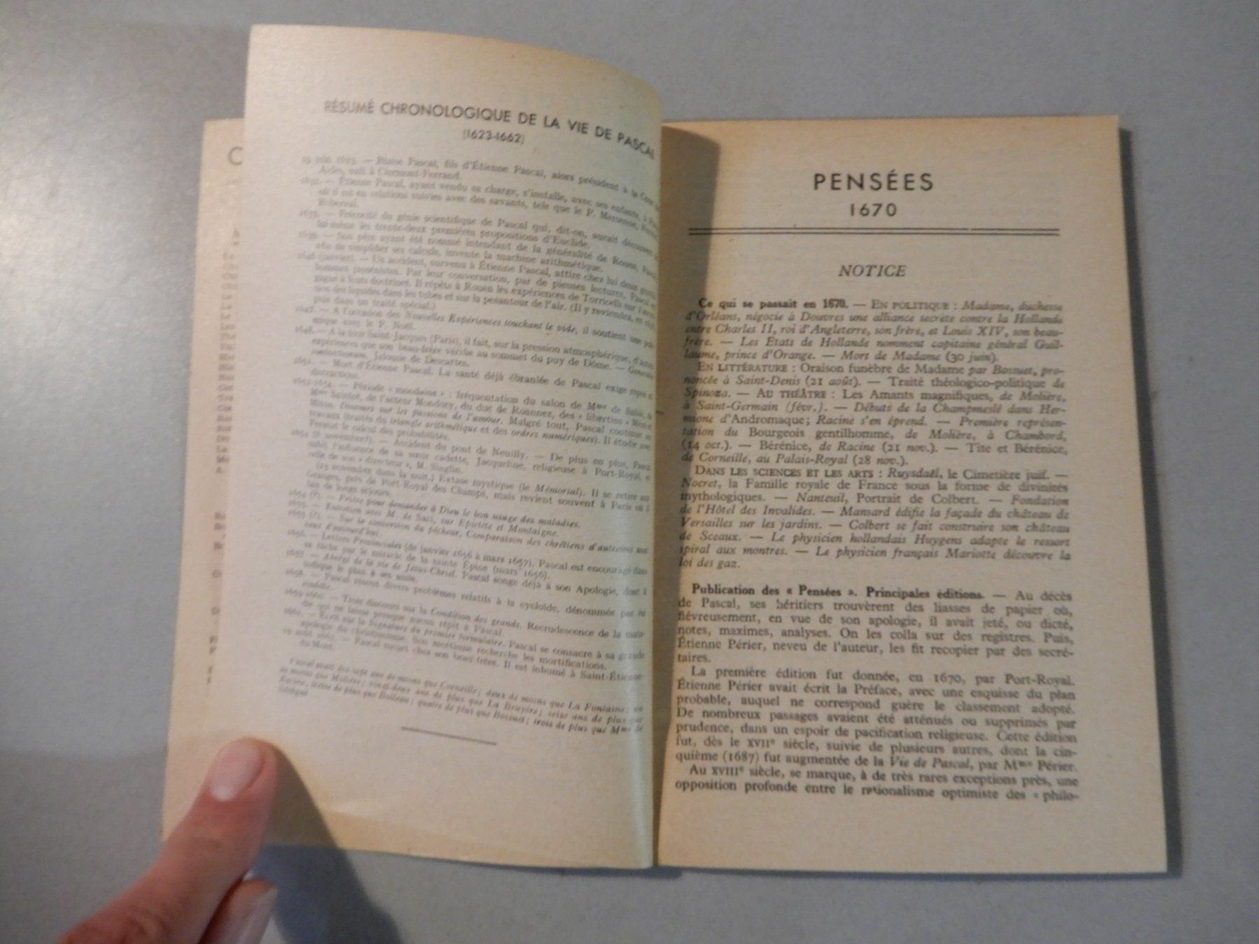 Libri: Pascal - Pensées et Opuscules - Klassiker – Usato da Erstfeld venduto da Mario_boe0 3