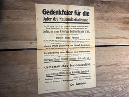 Historisches Plakat: Gedenkfeier Opfer d. Nationalsoziali...