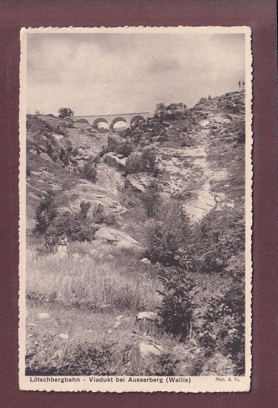 Cartes postales: Lötschbergbahn - VIADUKT BEI AUSSERBERG – D'occasion à Pully par nicecards