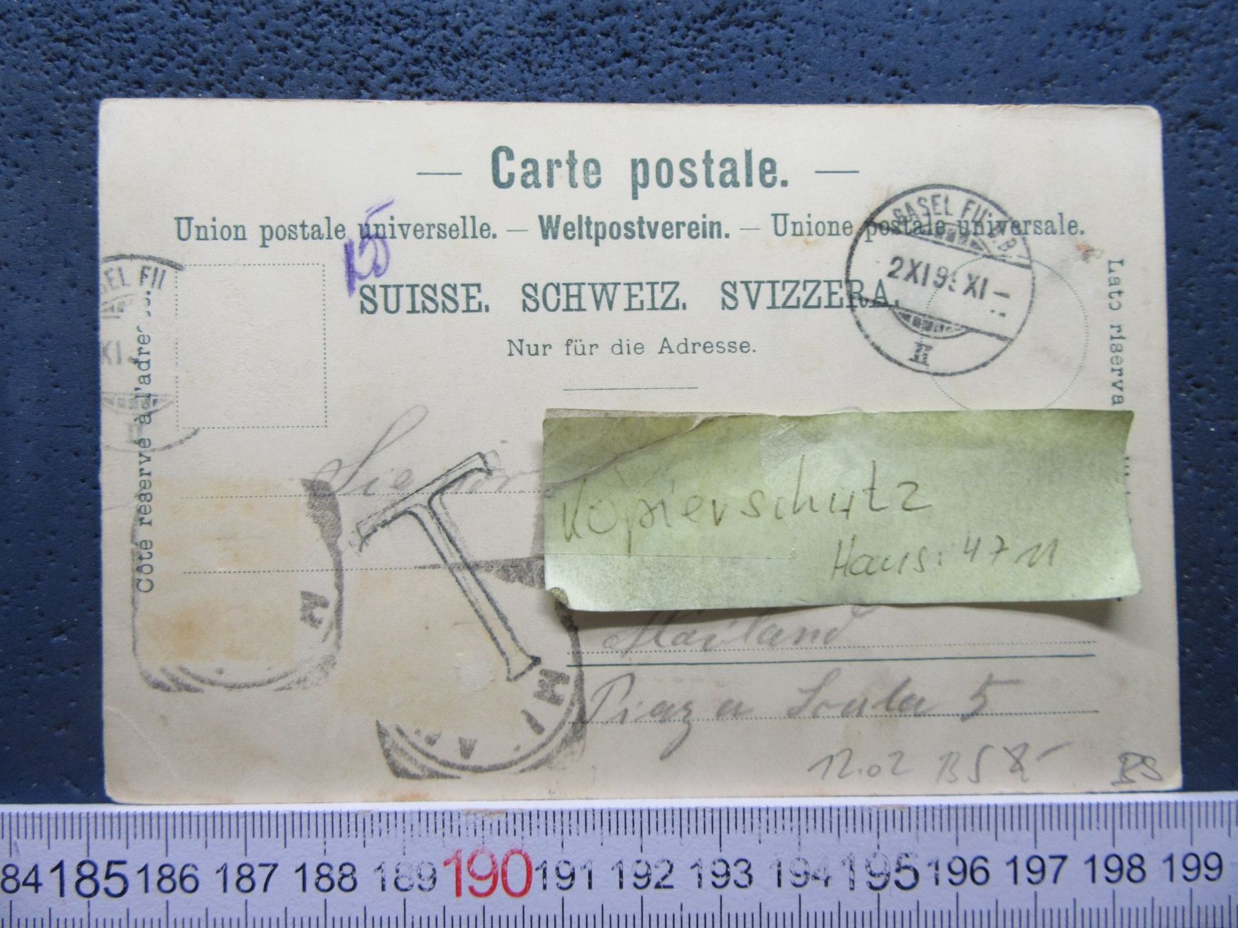 Cartoline postali: BASEL 1899 WETTSSTEINBRÜCKE AK BS BUG – Usato da Ettingen venduto da Hausi4711 1