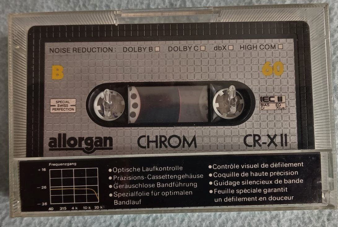 Musicassette: ALLORGAN CR-XII 60 - cassette – Usato da Le Locle venduto da borgespatricia 1