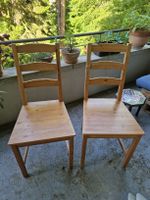 Vier Holzstühle (Ikea Hägernäs)