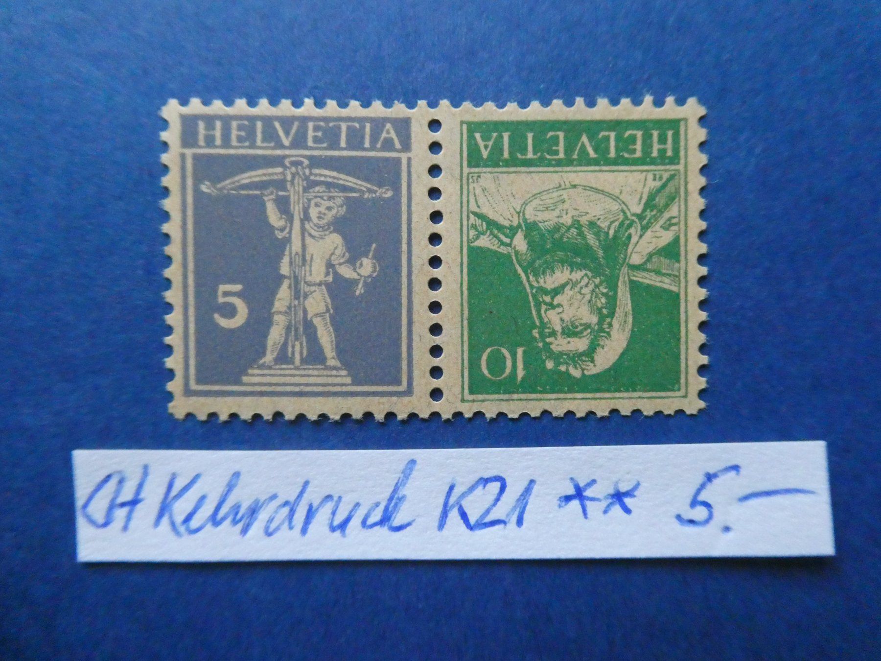 Alle Briefmarken: CH Kehrdruck K21 postfrisch ** – Gebraucht aus Lausen von Herbamare01