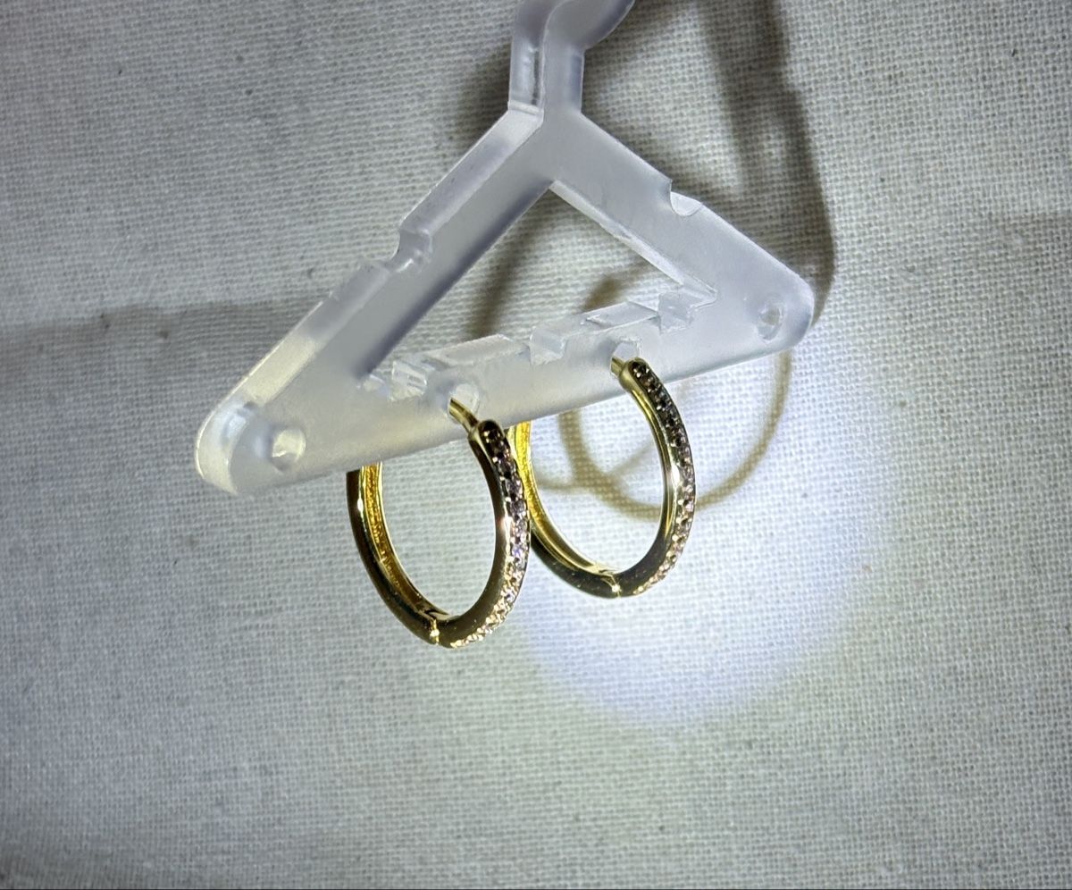 Boucles d'oreille: Silver 925 gold plated hoop earringd – Neuf (Voir description) à Nyon par My_wardrobe 2