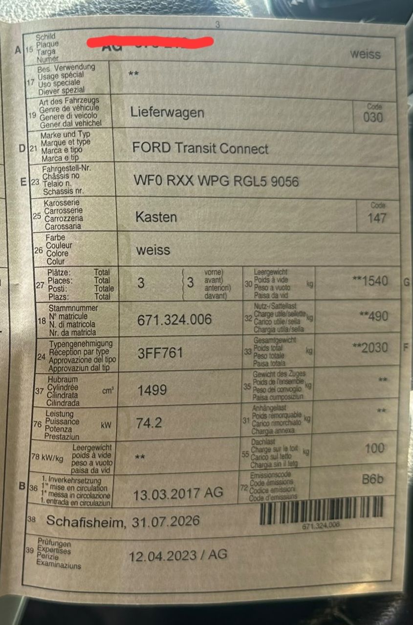 Ford Veicoli commerciali: Ford Transit Connect 1.5tdci – Usato da Boswil venduto da PhilOsoph9393 5