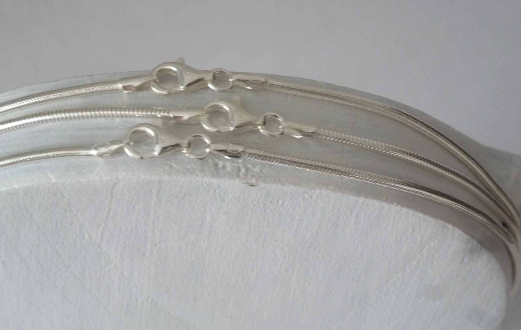 Catenine: Silber-Kette 1,6 mit Karabinerverschluss 45cm – Nuovo e nell'imballaggio originale da Mauren venduto da Yeelen 2