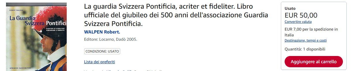 Libri: La Guardia Svizzera Pontificia - Libro – Usato da Pambio Noranco venduto da Pol69 6