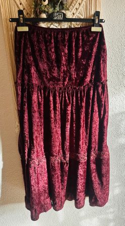 Bordeauxroter Samtjupe Gr. S