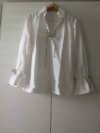 Damen Bluse Public weiss Schnürung guter Zustand