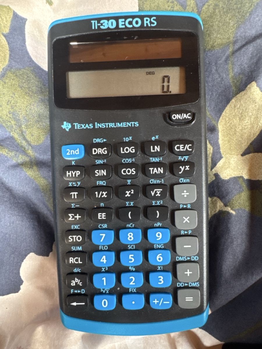Texas Instruments Taschenrechner: Texas Instruments TI-30 ECO RS calculator blue – Neu (gemäss Beschreibung) aus St. Gallen von ish_jl6m