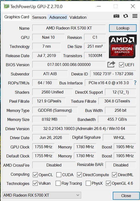 Amd Schede grafiche: RX 5700XT 8GB Grafikkarte – Usato da Rhäzüns venduto da ursinbraun 4