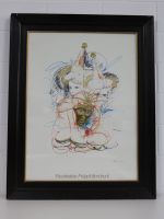 Prägefoliendruck Karneval Masken - Kunstgrafik Vintage |1995