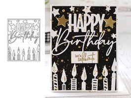 Stanzschablone Nr.55, Happy Birthday (für Sizzix geeignet)