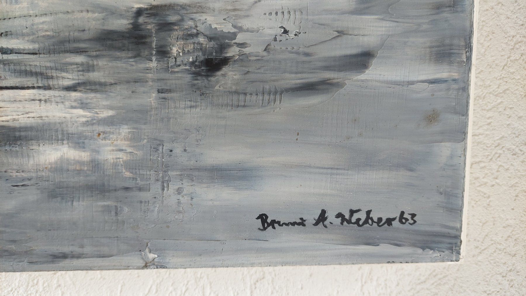 Gemälde: grosses Oelbild von Bruno A. Weber. Abstr.Kathedrale – Gebraucht aus Bollingen von Jan07 2