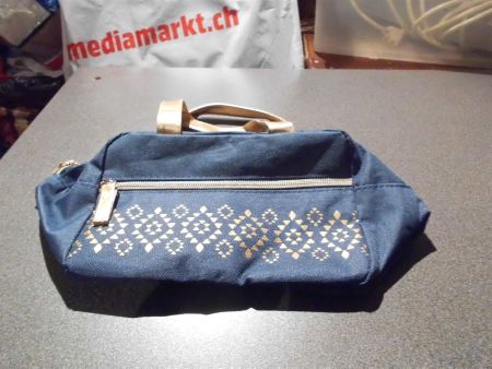 Tasche blau/goldig, klein