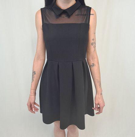 Robe noire - Col claudine - Taille S - M