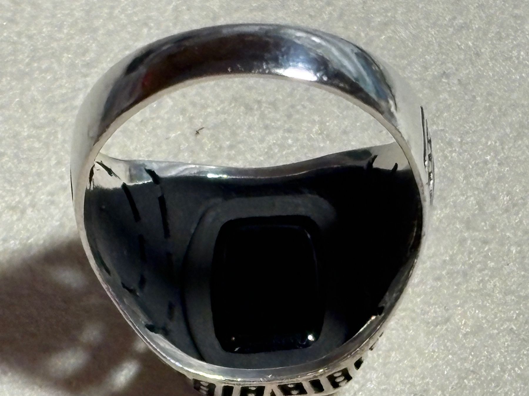 Onyx Anelli: Silberring 925, mit Onix, Gr. 27 – Usato da St. Peterzell venduto da verena40 1