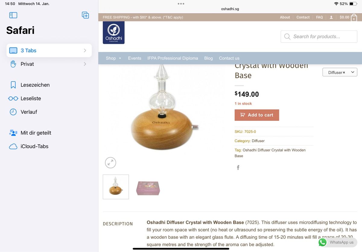 Diffusori di oli essenziali: Oshadhi Diffuser Wood Base – Nuovo (secondo la descrizione) da Schaffhausen venduto da christamawe 3