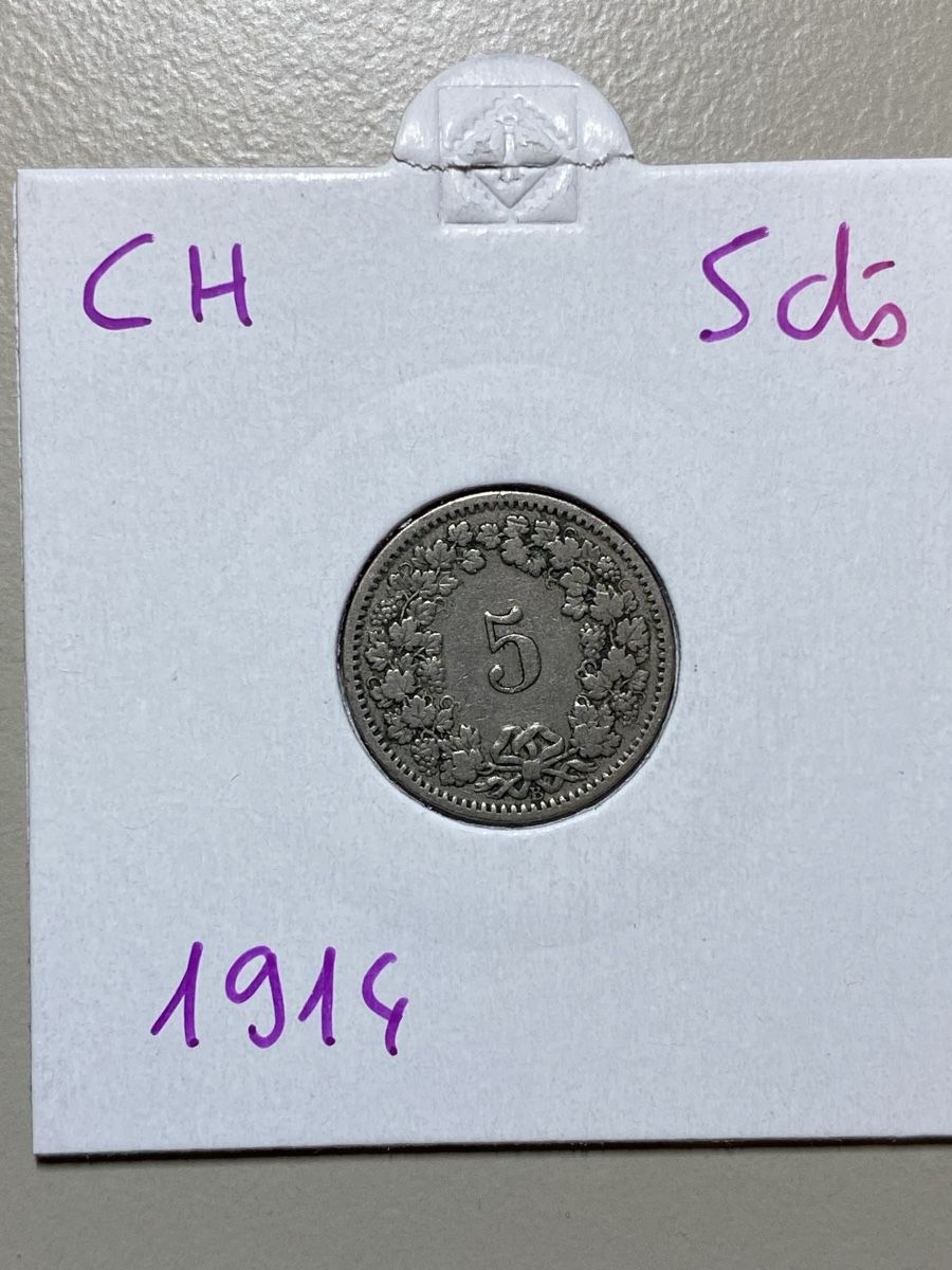 Tutti le monete: Suisse - 5 centimes - 1914 – Usato da Payerne venduto da Mike1682