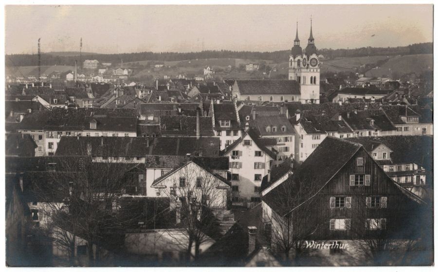 Cartoline postali: Winterthur, Teilansicht um 1930 – Usato da Frauenfeld venduto da POML