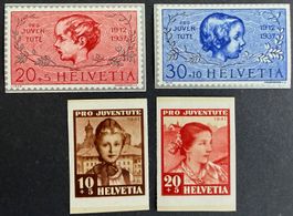 Pro Juventute Blockausschn. 1937/41 ** SBK 90.- ab 0.50