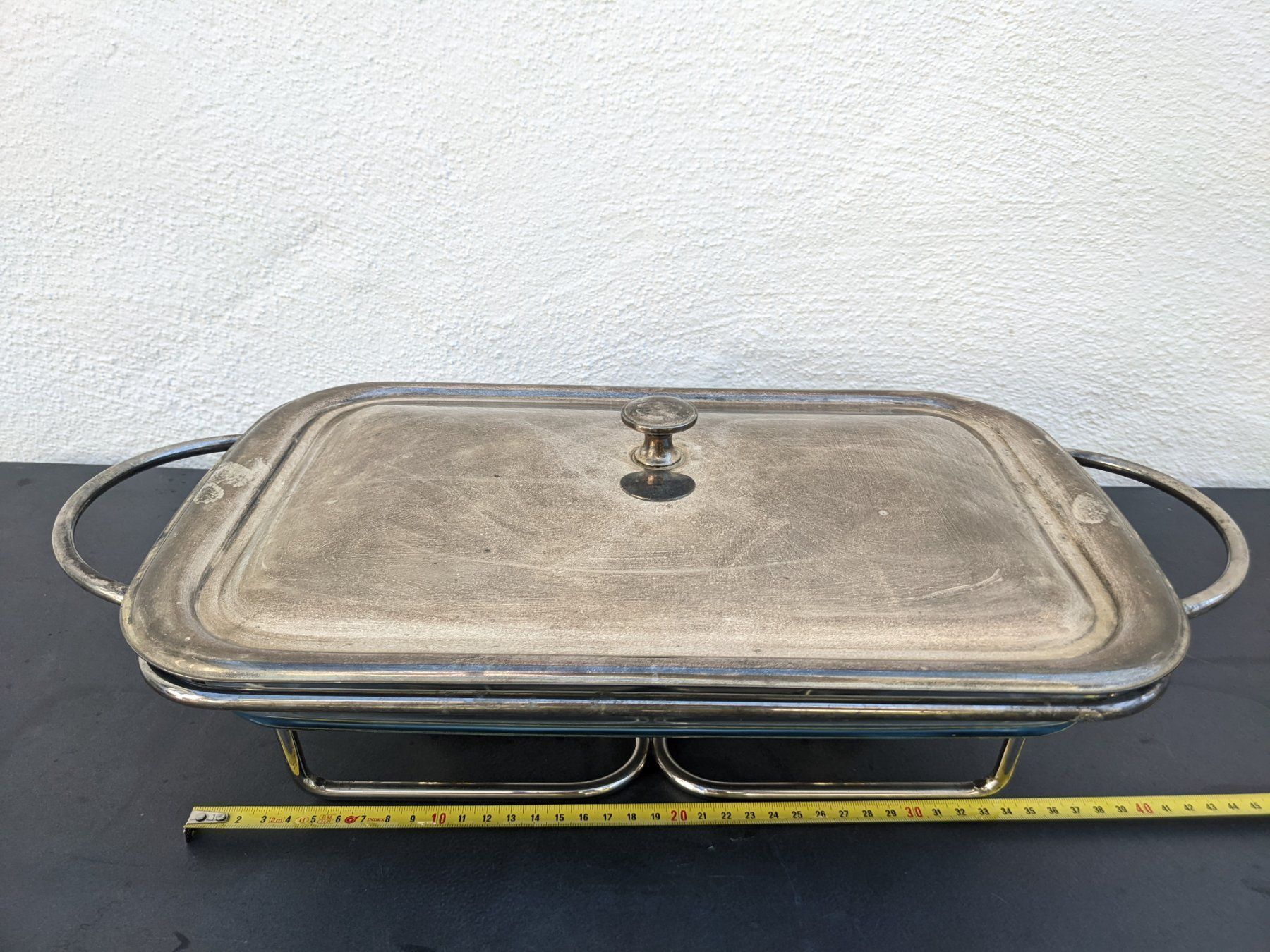 Elettrodomestici da cucina: Gratinform Servierplatte Set aus Glas mit Deckel u. Rechaud – Usato da Ermatingen venduto da trendyquitaeten 1