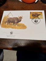 WWF Kampuchea: Rare timbre "Gaur" - Premier Jour Officiel!