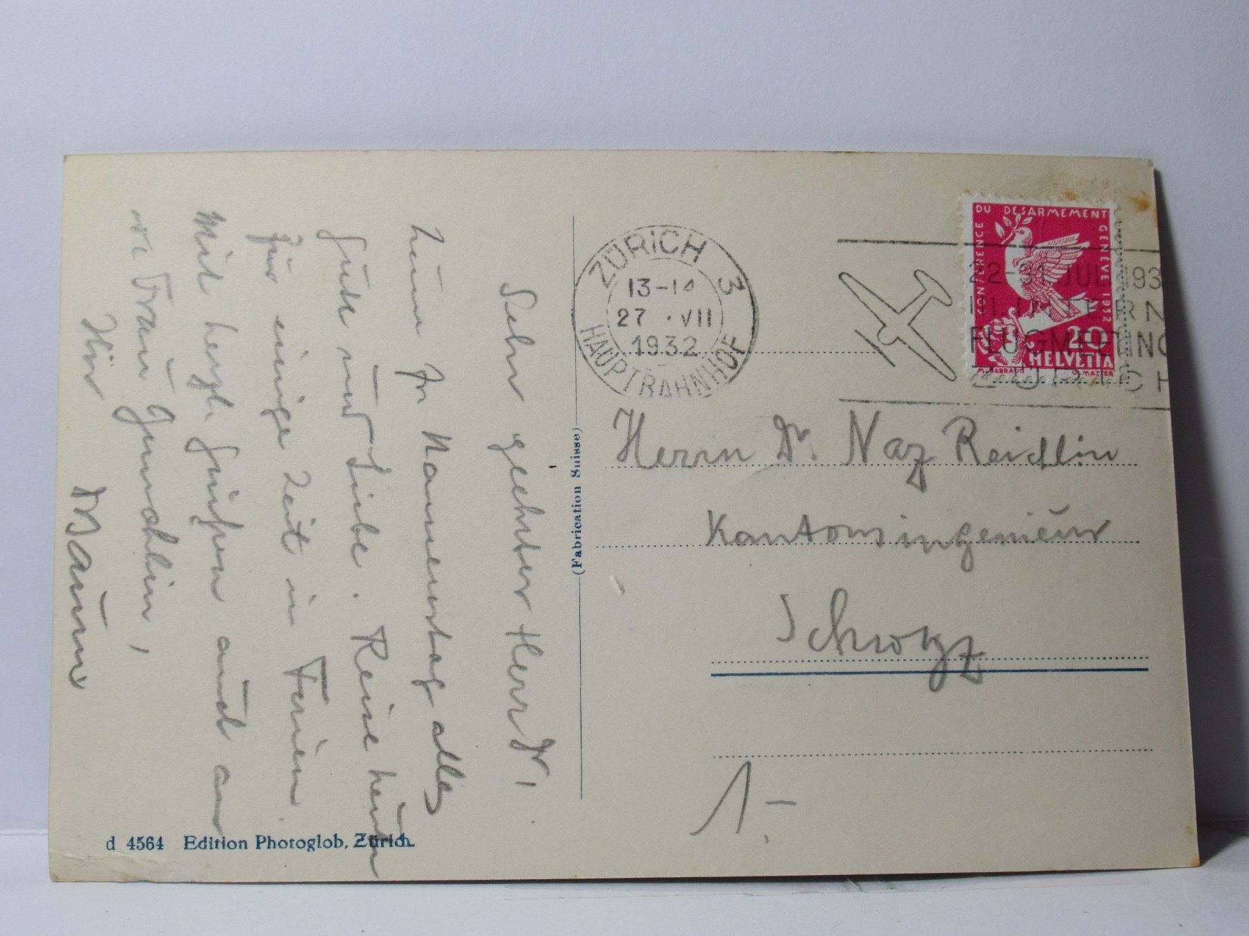 Cartoline postali: Zürich Universität 1932 – Usato da Grenchen venduto da Bluemchen1900 1