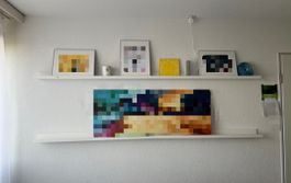 4x IKEA Mosslanda Bilderleiste weiss 115 cm gebraucht