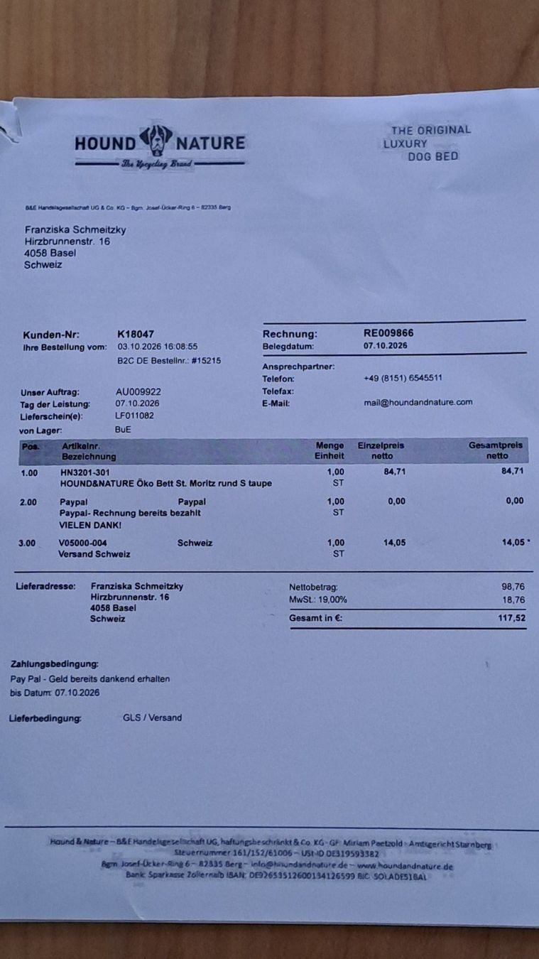 Liege- & Schlafplätze: Hundebett – Neu (gemäss Beschreibung) aus Basel von thi_sd5l 4