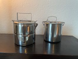 2 Stück Lunchboxen, rostfreier Stahl
