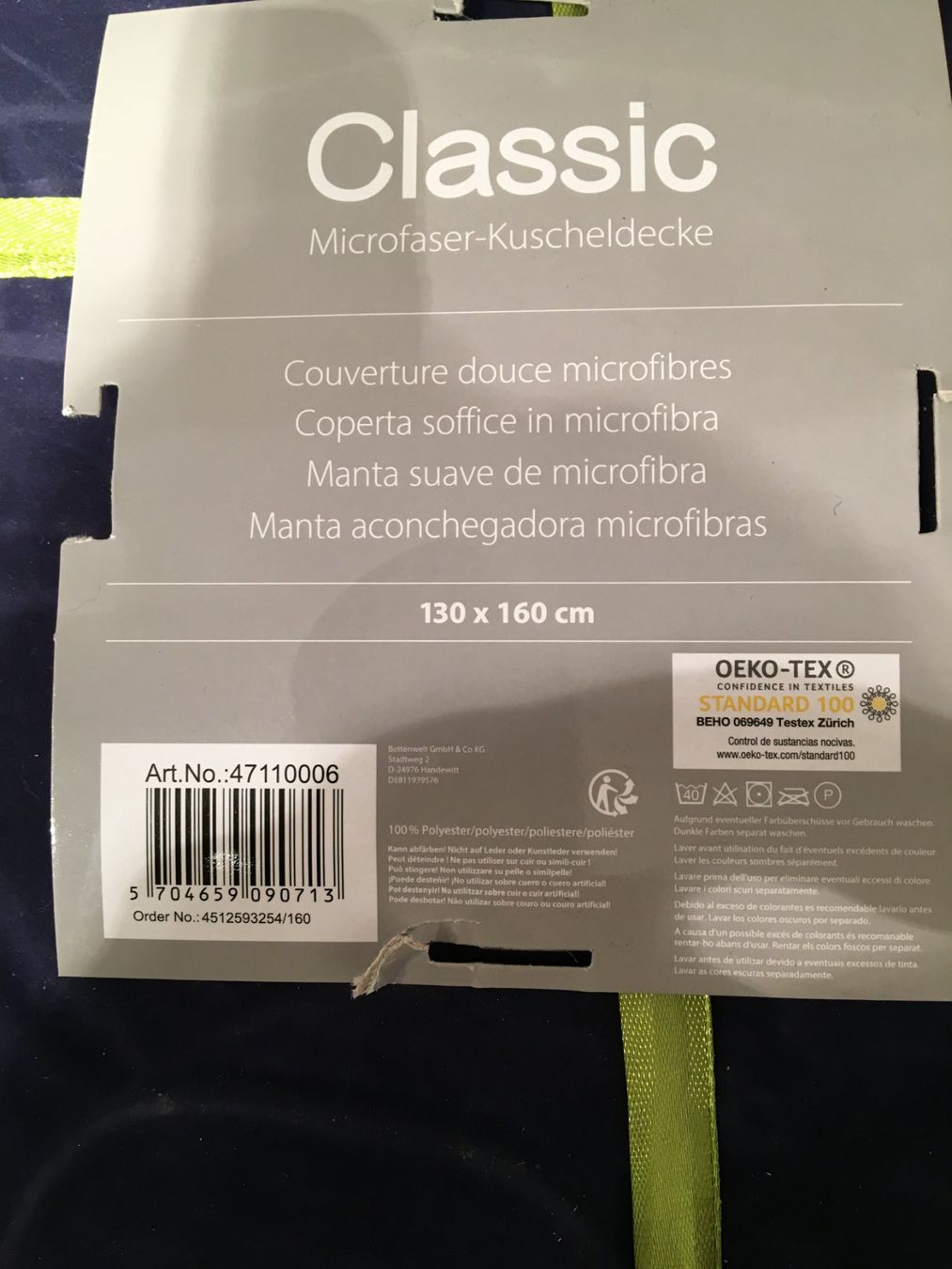 Coperte: Kuscheldecke, Microfaser, neuwertig, 130x160cm, Winter! – Nuovo e nell'imballaggio originale da Binz venduto da Dsc1 1
