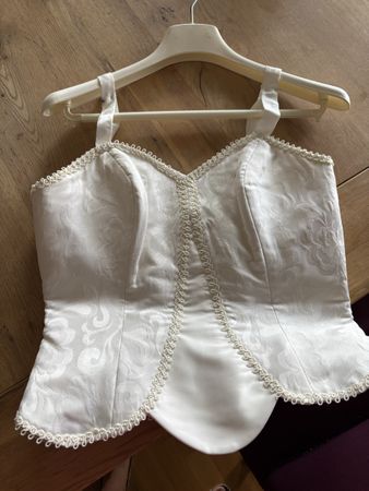 Robe de mariée, deux pièces, ivoire