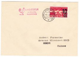 lettre de Einsiedeln BPA A114 pour Genève le 8.I.38