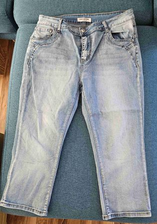 Damen 3/4-Jeans Karostar blau Grösse 2XL 44 gebraucht
