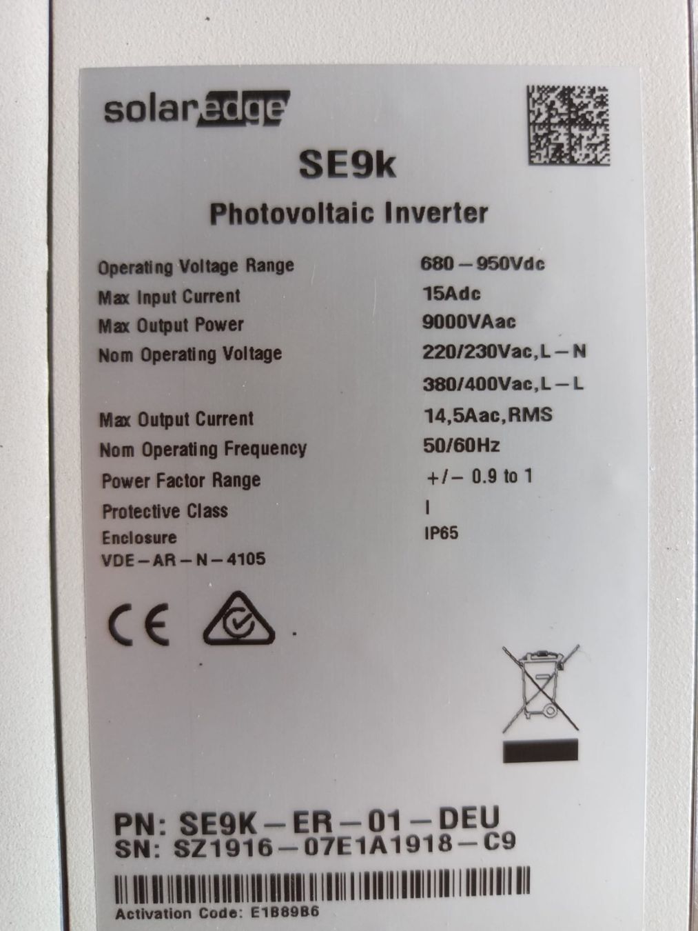 SolarEdge Inverter: SolarEdge  Dreiphasen-Wechselrichter SE9K – Usato da Maseltrangen venduto da Geroldk 2