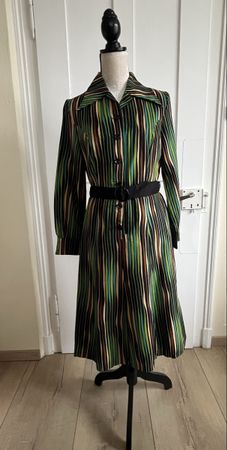 Vintage Blusenkleid Gr. 40 mit Gürtel - Hingucker!