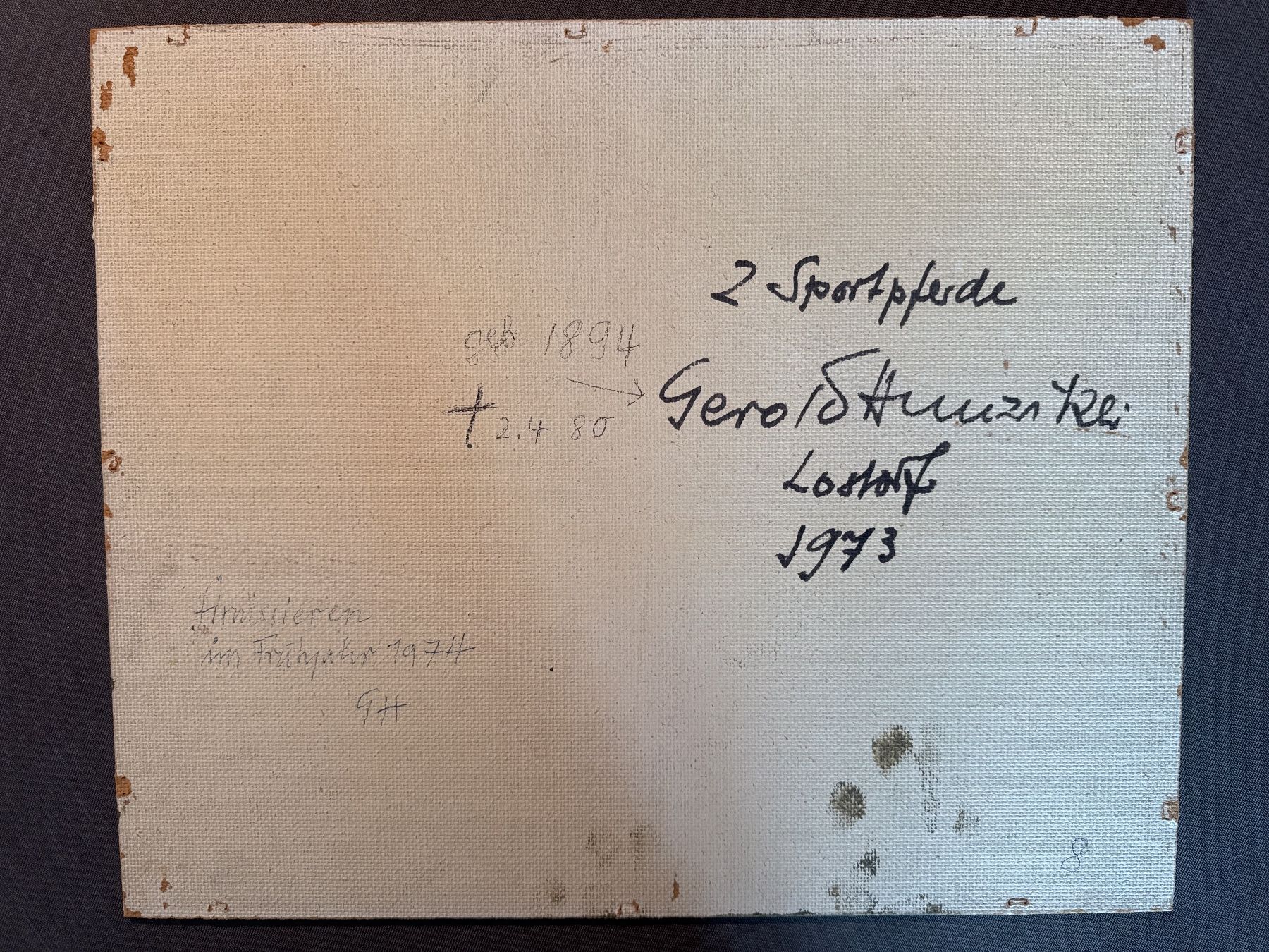 Dipinti: Gemälde mit Rennpferden von Hunziker – Usato da Oberrüti venduto da HotRod1932 1