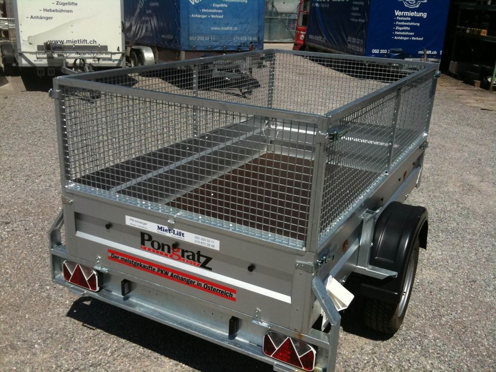 Pongratz Remorques: Tieflader Pongratz LPA 250/13 Laubgitter Anhänger mit Gitter – Neuf (Voir description) à Elsau par mietlift 3