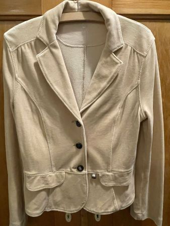 Marc Cain Sports, Beige Samt Blazer, Gr. 38