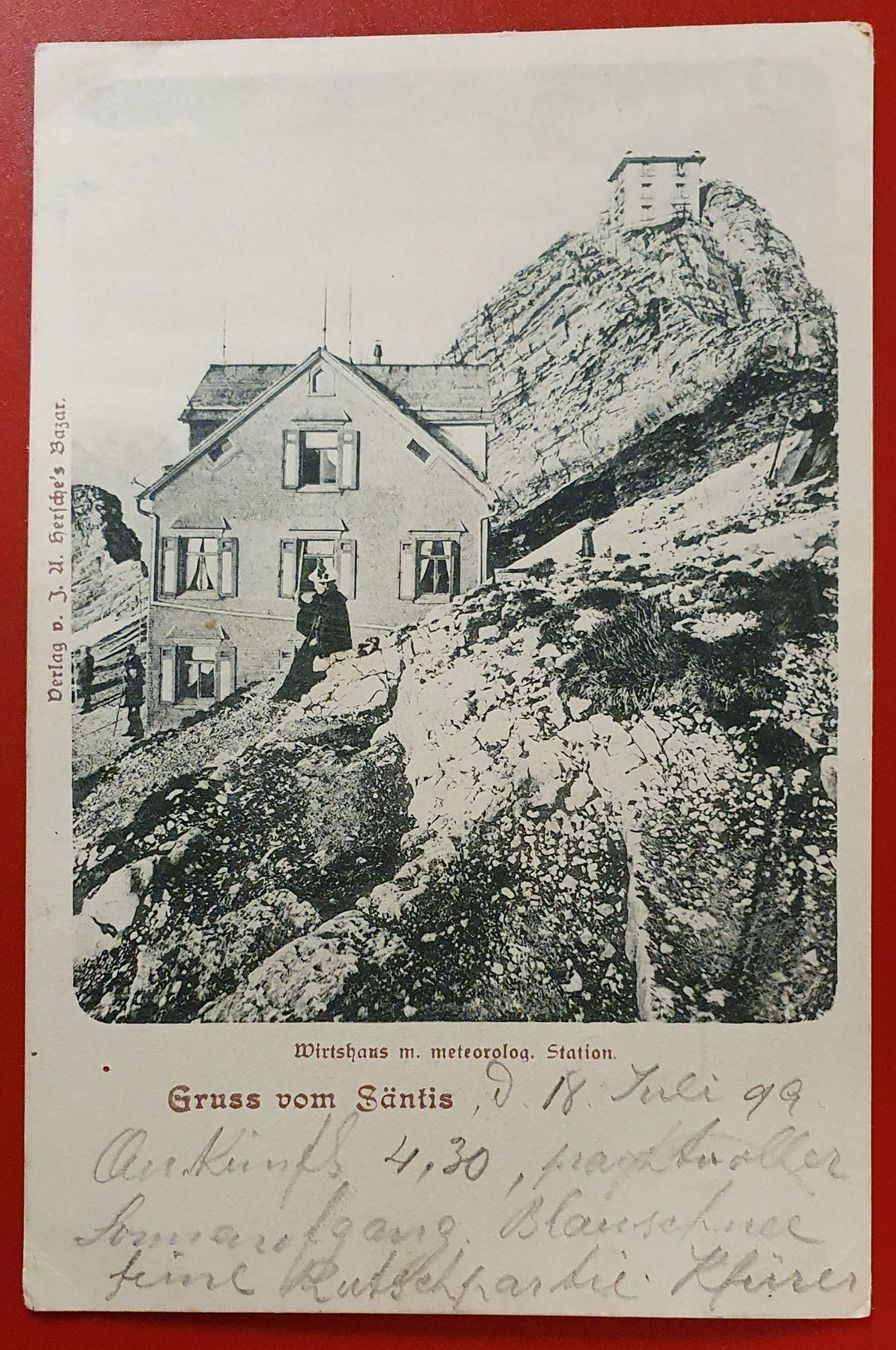 Cartoline postali: Gruss vom Säntis 1899 – Usato da Kreuzlingen venduto da Rschweiz1