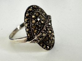 Vintage Silberring 925 mit Markasiten