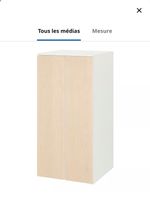 Armoire SMÅSTAD PLATSA blanc bouleau 60x57x123 cm