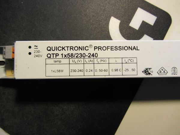 Elettrotecnica: Osram Quicktronic 1X 58W/230-240V – Usato da Boll venduto da Huweli 1