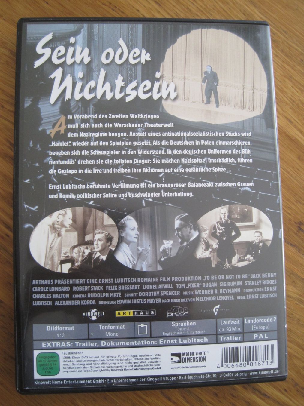 Tutti i DVDs: Sein oder Nichtsein  1942 Robert Stack  DVD – Usato da Gossau SG venduto da Noryflory 1