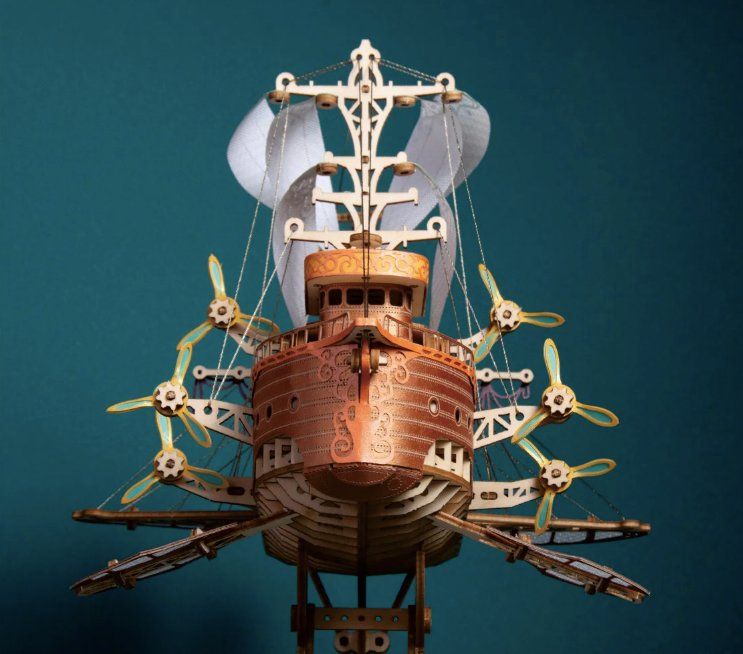 Puzzle: 3D Holz Puzzle Fantasy-Raumschiff – Nuovo e nell'imballaggio originale da Geneve venduto da Titi2008 7