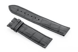 H.Moser & Cie. black leather strap 22mm