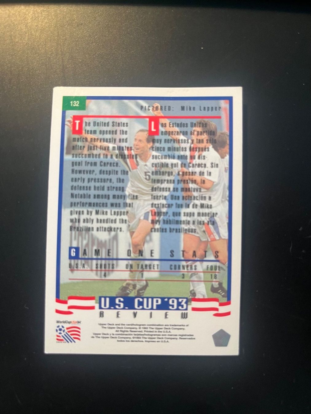 Carte collezionabili: World Cup US94 / Mike Lapper – Usato da Seuzach venduto da Black_sheep 1