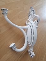 Garderobenhaken weiss mit Ornamenten Shabby Chic Stil
